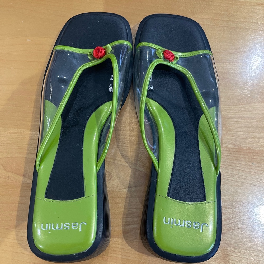 Y2K Jasmine Green Women's Sandals